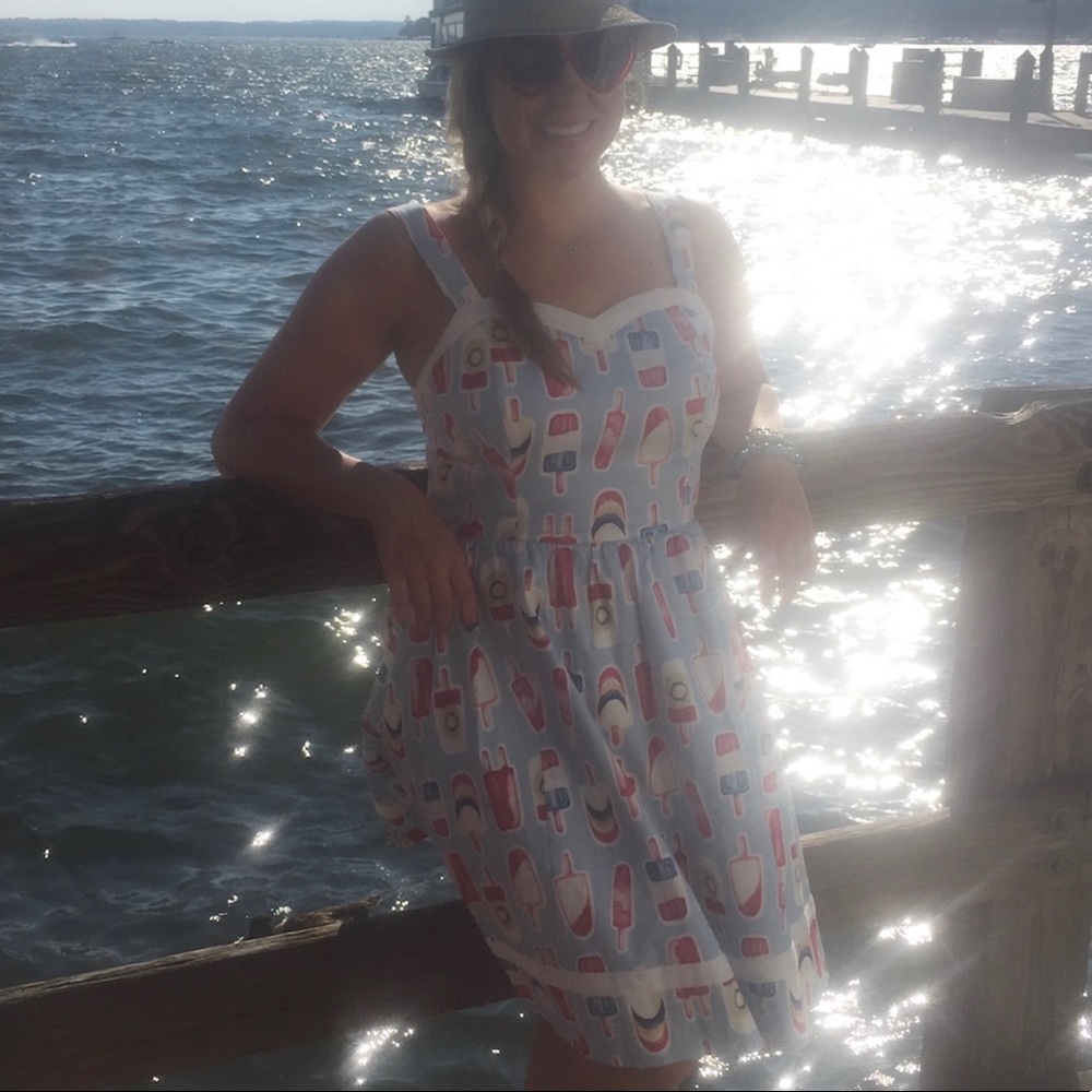 ModCloth Popsicle Fit and Flare retro style dress
